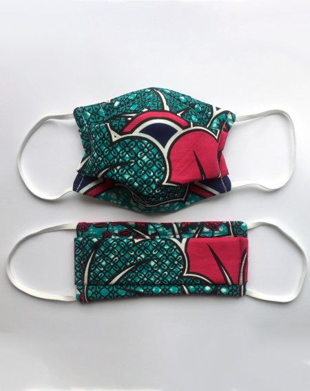 Lot de 2 masques barrières adultes - Fleurs