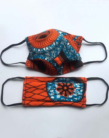 2 masks with filter pack - orange