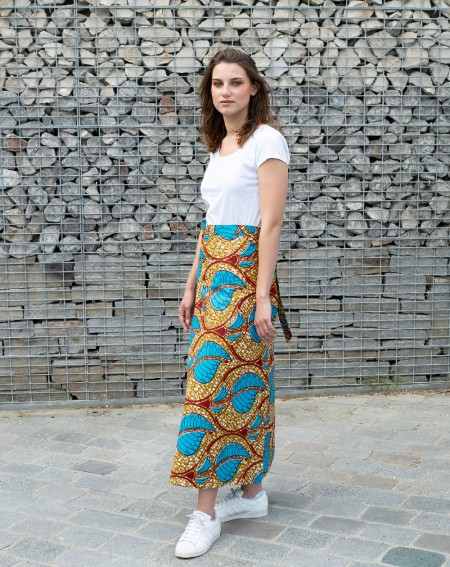 Jupe portefeuille longue - Taille unique - YAVELDÉ N°1 feuilles